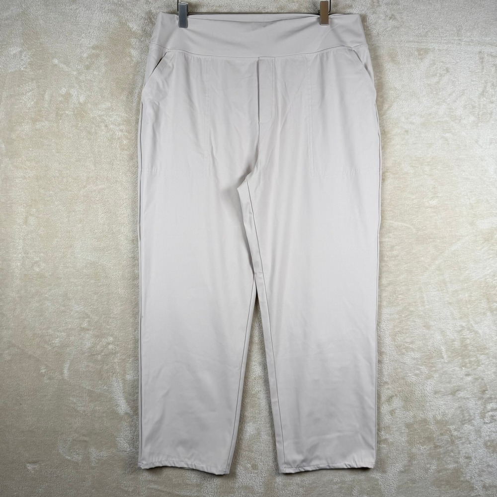 G4Free Womens Beige Performance Straight Leg Pants 2XL Athleisure Comfortable
